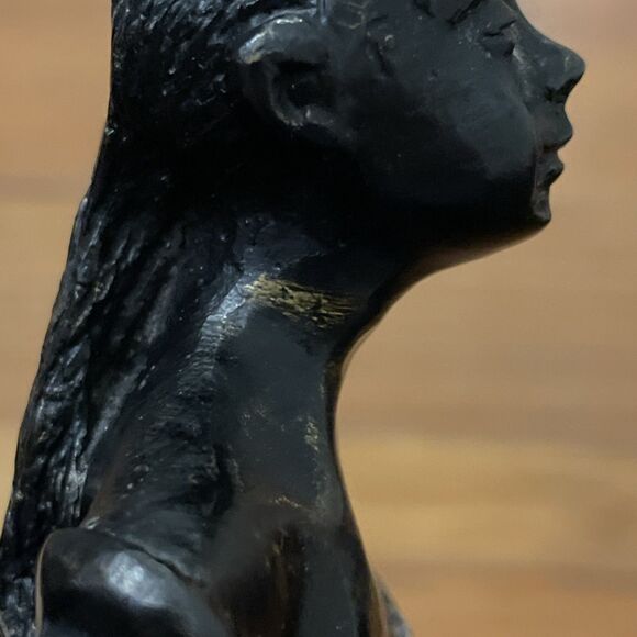 Vintage Bronze Ballerina Statue After Edgar Degas Little Dancer 10” Mid Century - Picture 6 of 14